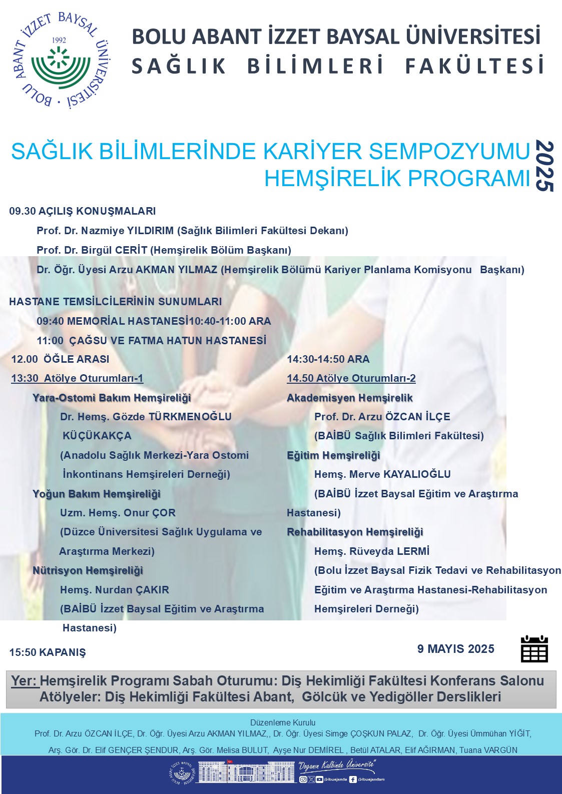 Sağlık Bilimlerinde Kariyer Sempozyumu Hemşirelik Programı 